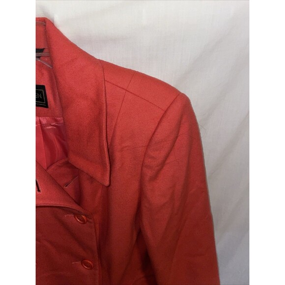 Louben Women’s Lambswool Coat Size Medium Pink Going Out Party Warmth - Picture 4 of 12